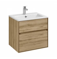 Тумба ЛИБЕРТИ 60, 2 ящ., подвесная, дуб эльвезия (под раковину ЭЛИНА 60, MILA 35, MILA 40, ОДРИ 42)