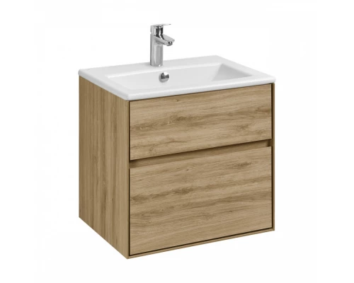 Тумба ЛИБЕРТИ 60, 2 ящ., подвесная, дуб эльвезия (под раковину ЭЛИНА 60, MILA 35, MILA 40, ОДРИ 42)