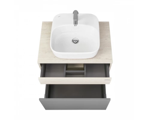 Тумба ЛОФТ УРБАН 65, серый графит, дуб орегон (под раковину MILA 35, MILA 40, ОДРИ 42)