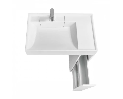 Тумба ЛОНДРИ 80 под с/маш 20, белая (под раковину РЕЙН 80)