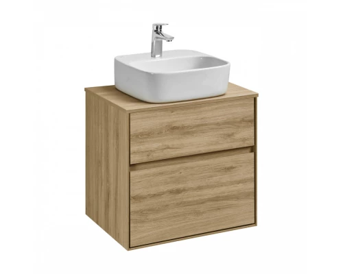 Тумба ЛИБЕРТИ 60, 2 ящ., подвесная, дуб эльвезия (под раковину ЭЛИНА 60, MILA 35, MILA 40, ОДРИ 42)