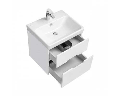 Тумба ОЛИВИЯ 55, подвесная, 2 ящ., белая матовая (под раковину АДРИАНА 55)