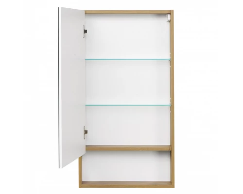 Зеркальный шкаф СКАНДИ 45, белый, дуб рустикальный