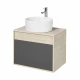 Тумба ЛОФТ УРБАН 65, серый графит, дуб орегон (под раковину MILA 35, MILA 40, ОДРИ 42)
