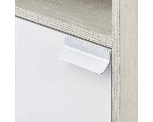 Шкаф ФЛАЙ 35, подвесной, одностворчатый, левый, белый, дуб крафт