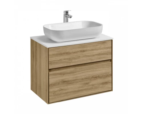 Тумба ЛИБЕРТИ 75, 2 ящ., подвесная, дуб эльвезия (под раковину ЭЛИНА 75, MILA 35, MILA 40, ОДРИ 42)