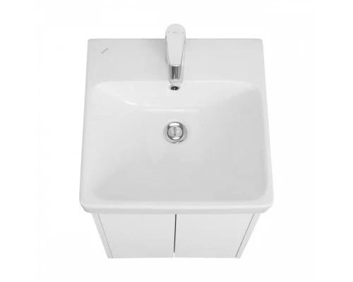 Тумба СКАНДИ DOORS 45, универс., 2 дв., белый глянец/белый матовый (под раковину АДРИАНА 45)