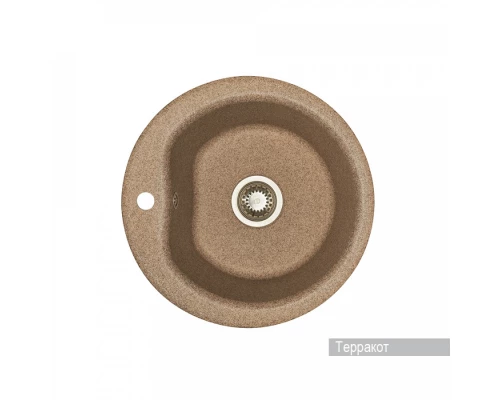 Мойка для кухни  Мида 510x510x210 мм,круглая, терракот