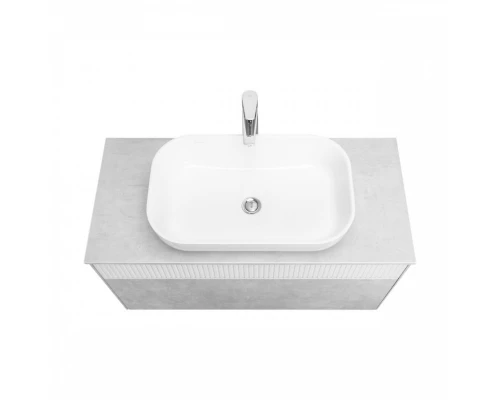 Тумба МАРБЛ 100, 2 ящ., слейт/белый матовый (под раковину MILA 35, MILA 40, ОДРИ Soft 42, ОДРИ Round