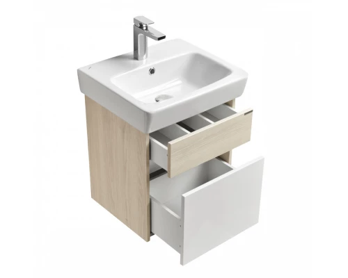 Тумба ВЕРДИ 50, белая, ясень фабрик (под раковину НЕО 50)