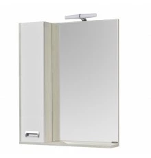 Зеркальный шкаф БЕККА 70, белый, дуб сомерсет