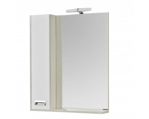 Зеркальный шкаф БЕККА 70, белый, дуб сомерсет