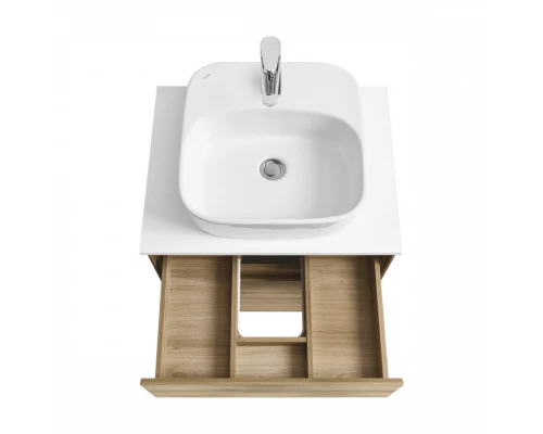 Тумба ЛИБЕРТИ 60, 2 ящ., подвесная, дуб эльвезия (под раковину ЭЛИНА 60, MILA 35, MILA 40, ОДРИ 42)
