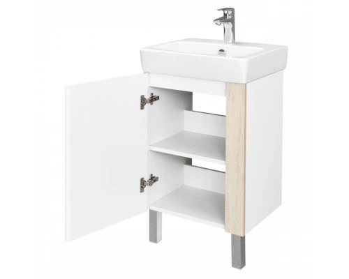 Тумба под раковину КАНТРИ 50, белый, дуб верона (под раковину НЕО 50)
