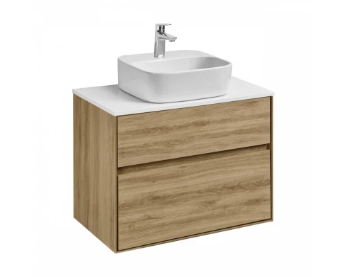 Тумба ЛИБЕРТИ 75, 2 ящ., подвесная, дуб эльвезия (под раковину ЭЛИНА 75, MILA 35, MILA 40, ОДРИ 42)