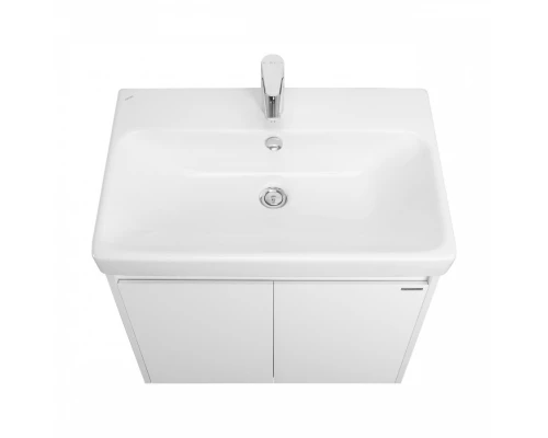 Тумба СКАНДИ DOORS 70, универс., 2 дв., белый глянец/белый матовый (под раковину АДРИАНА 70)