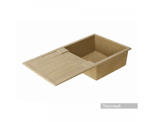 Мойка для кухни  Верона 855x500x210 мм, прямоуг. с крылом, песочный