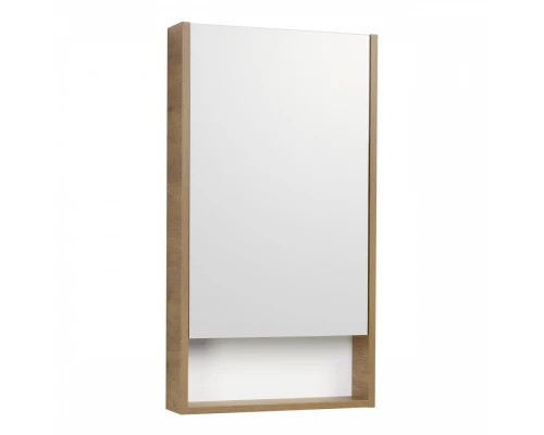 Зеркальный шкаф СКАНДИ 45, белый, дуб рустикальный