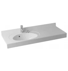 Раковина ОТЕЛЬ 3/1200, левая с навесами и диспенсором