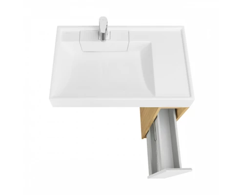 Тумба без фасада ЛОНДРИ 20 (под раковину РЕЙН 80), под с/маш., дуб сантана