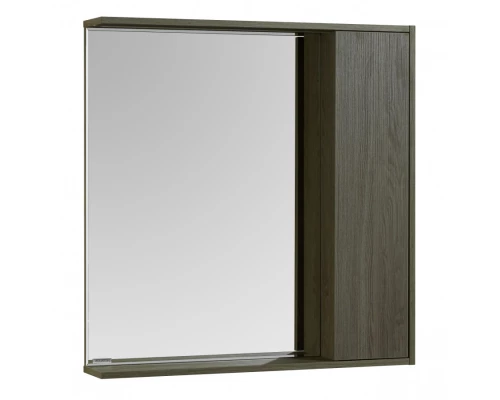 Зеркальный шкаф СТОУН 80, грецкий орех