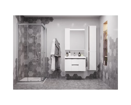 Тумба белый глянец/грецкий орех 75,7 см Акватон Рене 1A258601NRC80