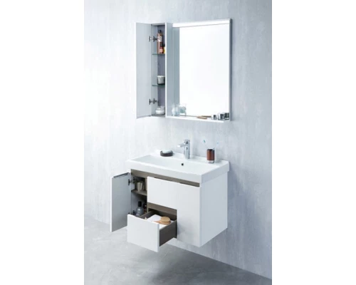 Тумба белый глянец/грецкий орех 75,7 см Акватон Рене 1A258601NRC80