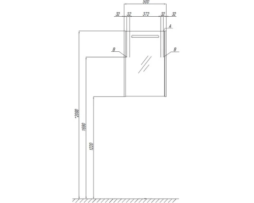 Зеркальный шкаф 50x78 см дуб фьорд Акватон Сильва 1A215502SIW6L