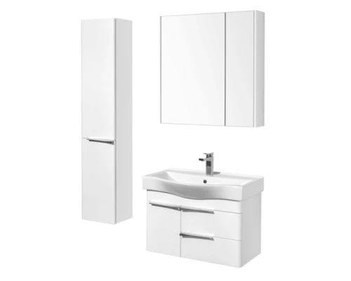 Зеркальный шкаф 80x81 см белый глянец Акватон Беверли 1A237102BV010