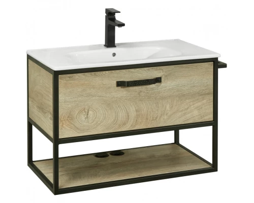 Тумба ЛОФТ ФАБРИК 80, дуб эндгрейн (под раковину ФАБИА 80, VICTORIA-N 80, ОДРИ)