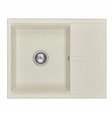 Мойка для кухни  Делия 65 650x516x218 мм, прямоуг. с крылом, жемчуг