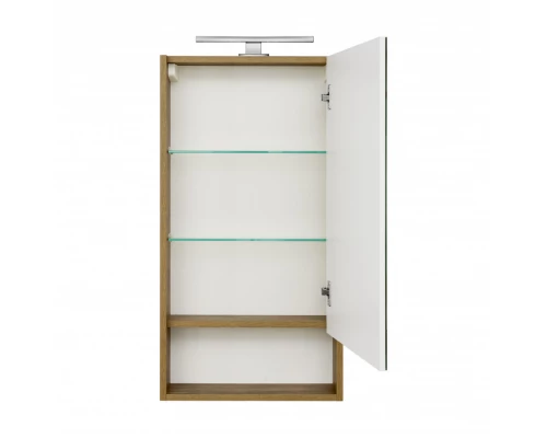 Зеркальный шкаф СКАНДИ 45, белый, дуб рустикальный