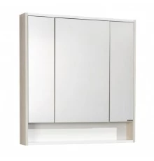 Зеркальный шкаф РИКО 80, белый, ясень фабрик
