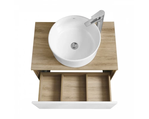 Тумба ЛИБЕРТИ 70, 1 ящ.,подв., дуб эльвезия/бел. гл-ц (под р-ну АДРИАНА 70,MILA 35,MILA 40,ОДРИ 42