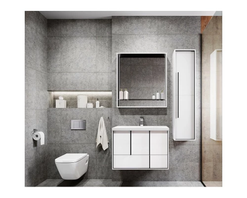 Зеркало 80x85 см белый матовый Акватон Ривьера 1A239102RVX20