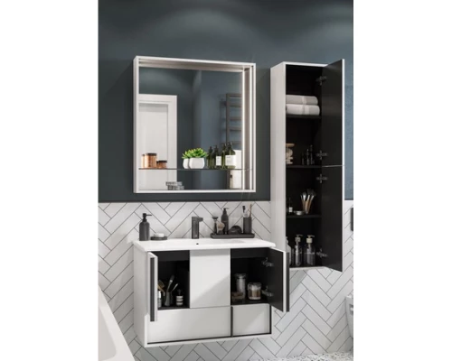 Зеркало 80x85 см белый матовый Акватон Ривьера 1A239102RVX20