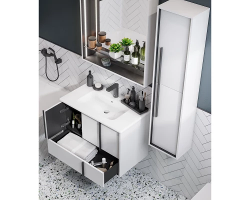 Тумба белый матовый 78,6 см Акватон Ривьера 1A239001RVX20