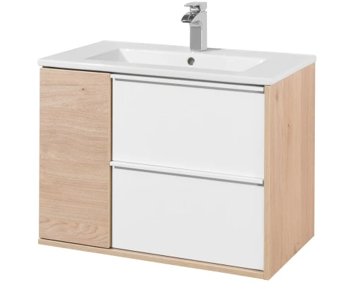 Тумба белый глянец/дуб эврика 74,2 см Акватон Бостон 1A252601BN010