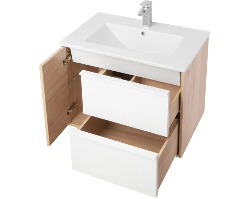 Тумба белый глянец/дуб эврика 74,2 см Акватон Бостон 1A252601BN010