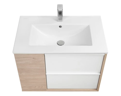 Тумба белый глянец/дуб эврика 74,2 см Акватон Бостон 1A252601BN010