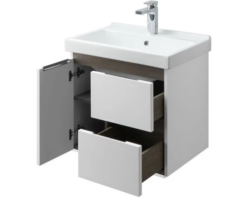 Тумба белый глянец/грецкий орех 56,3 см Акватон Рене 1A258501NRC80