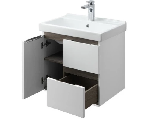 Тумба белый глянец/грецкий орех 56,3 см Акватон Рене 1A258501NRC80