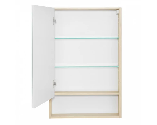 Зеркальный шкаф СКАНДИ 55, белый, дуб верона