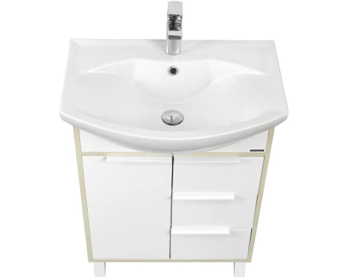 Тумба белый глянец/ясень фабрик 59,4 см Акватон Рико 1A213301RIB90