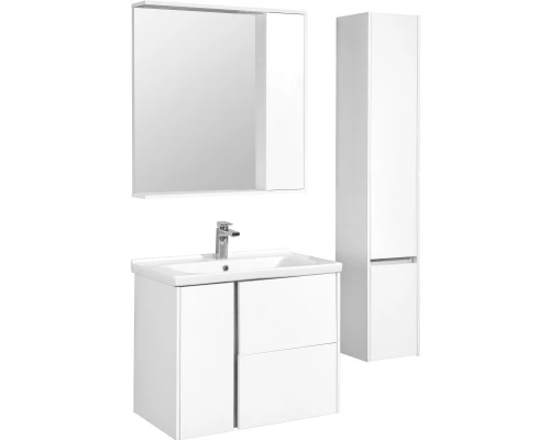 Зеркальный шкаф 80x83,3 см белый глянец R Акватон Стоун 1A228302SX010