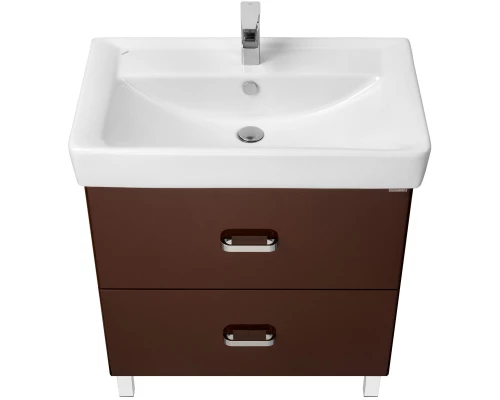 Тумба с раковиной темно-коричневый 80 см Акватон Америна 1A1694K1AM430
