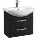 Тумба с раковиной черный 65 см Акватон Ария 1A1233K0AA950