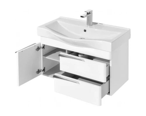 Тумба с раковиной белый глянец 80 см Акватон Беверли 1A2355K0BV010