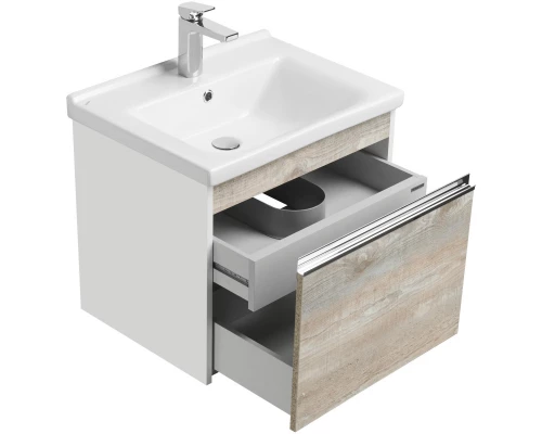 Тумба с раковиной белый глянец/бетон пайн 60 см Акватон Капри 1A2301K1KPDA0