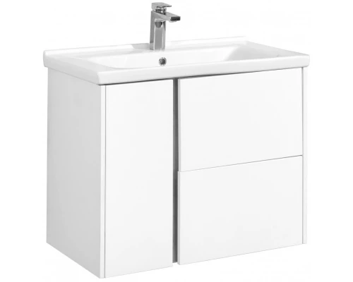 Тумба с раковиной белый глянец 80 см Акватон Стоун 1A2282K1SX010